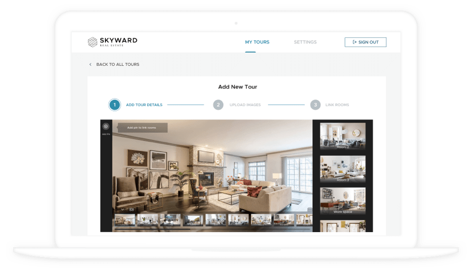 Skyward app - Add new tour screen 2