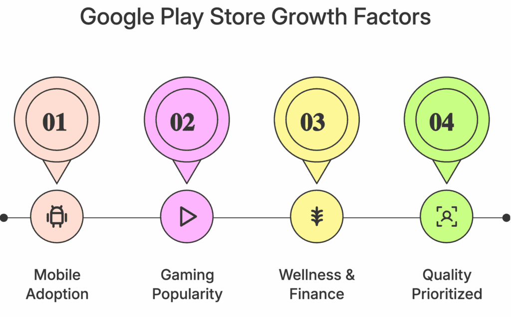 How many apps are in the Google Play Store today?