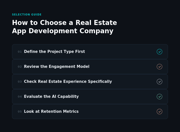 Vendor Selection Framework for Real Estate App Development Projects