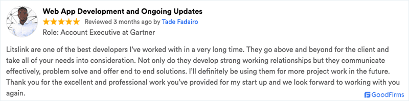 LITSLINK Client Review at GoodFirms