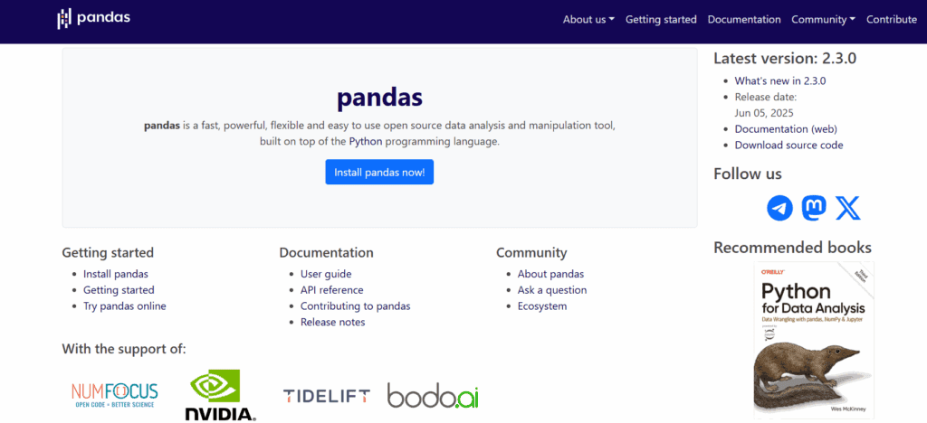 pandas python
