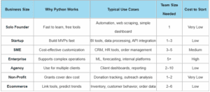 Python for Startups vs. Enterprises