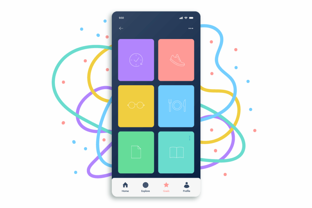 Modern mobile app design